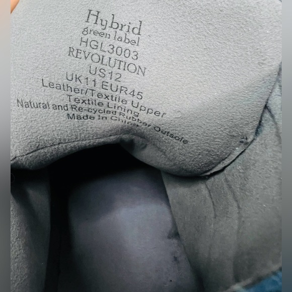 Hybrid Green Label Men's Revolution 2.0 High Top Navy Sneakers Size 12 - Picture 10 of 13